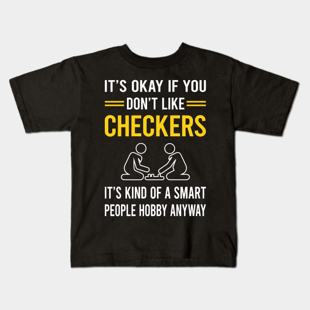 Smart People Hobby Checkers Kids T-Shirt by Good Day